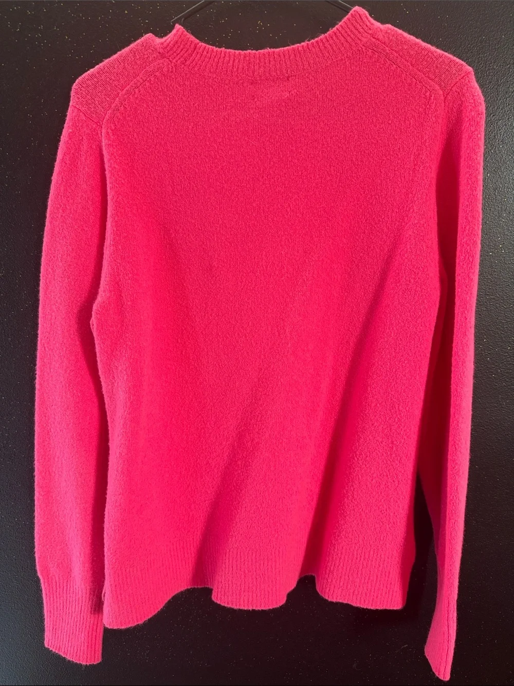 J. Crew Bright Hot Pink Crewneck Sweater